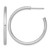 Rhodium-Plated 14K White Gold Polished 2.5 x 35 mm Tube C-Hoop Post Earrings