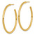 14K Yellow Gold Polished 2.5 x 45 mm Tube C-Hoop Post Earrings - View 2