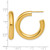 14K Yellow Gold Polished 5.0 x 30 mm Tube C-Hoop Post Earrings - View 3