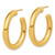 14K Yellow Gold Polished 5.0 x 35 mm Tube C-Hoop Post Earrings - View 2