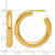 14K Yellow Gold Polished 5.0 x 35 mm Tube C-Hoop Post Earrings - View 3