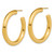14K Yellow Gold Polished 5.0 x 40 mm Tube C-Hoop Post Earrings - View 2