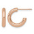14K Rose Gold Polished 3.0 x 16 mm Tube C-Hoop Post Earrings