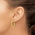 14K Yellow Gold Polished 3.0 x 25 mm Tube C-Hoop Post Earrings - TF2530 - View 4