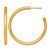 14K Yellow Gold Polished 3.0 x 40 mm Tube C-Hoop Post Earrings