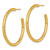 14K Yellow Gold Polished 3.0 x 40 mm Tube C-Hoop Post Earrings - View 2