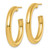 14K Yellow Gold Polished 4.0 x 30 mm Tube C-Hoop Post Earrings - View 2