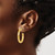 14K Yellow Gold Polished 4.0 x 30 mm Tube C-Hoop Post Earrings - View 4