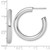 Rhodium-Plated 14K White Gold Polished 4.0 x 30 mm Tube C-Hoop Post Earrings - View 3