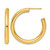 14K Yellow Gold Polished 4.0 x 35 mm Tube C-Hoop Post Earrings