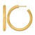 14K Yellow Gold Polished 4.0 x 40 mm Tube C-Hoop Post Earrings