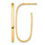14K Yellow Gold Polished Long Oval 2 mm Tube Hoop Post Earrings, 33 mm Long