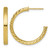 14K Yellow Gold Hollow Polished and Diamond-Cut 3.00 x 25 mm Tube C-Hoop Post Earrings