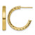 14K Yellow Gold Hollow Polished and Diamond-Cut 3.00 x 20 mm Tube C-Hoop Post Earrings