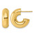 14K Yellow Gold Hollow Polished 6.00 x 17 mm Tube C-Hoop Post Earrings, 17.75 mm Long