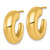 14K Yellow Gold Hollow Polished Tapered Hollow C-Hoop Post Earrings, 17.75 mm - View 2