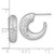 Rhodium-Plated 14K White Gold Polished Diamond-Cut Hollow C-Hoop Post Earrings, 17.75 mm - View 3