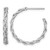 14K Yellow Gold White Rhodium-Plated Polished Woven Braid 3 x 24 mm C-Hoop Post Earrings