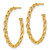 14K Yellow Gold Polished Woven Braid 3 x 29 mm C-Hoop Post Earrings - View 2