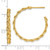 14K Yellow Gold Polished Woven Braid 3 x 29 mm C-Hoop Post Earrings - View 3