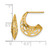 14K Yellow Gold Hollow Polished Fancy Cut Out Design Post J-Hoop Earrings, 17.25 mm - View 3