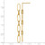 14K Yellow Gold Polished Paperclip and Chain Link Dangle Earrings, 56 mm - View 3