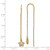 14K Yellow Gold Polished Mother of Pearl Flower Cable Chain Threader Drop Earrings, 48.6 mm - View 3