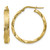 14K Yellow Gold Hollow Satin and Polished Scalloped Edge Hoop Earrings, 27 mm