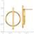 14K Yellow Gold Circle & Bar Post Drop Earrings, 32.69 mm - View 4