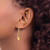 14K Yellow Gold Hollow Polished and Textured Teardrop Dangle French Hook French Wire Earrings, 39 mm - View 3