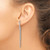 Rhodium-Plated 14K White Gold Polished and Twisted Bar with Chain Post Drop Earrings, 56 mm - View 3