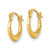 14K Yellow Gold Hollow Polished Scalloped Twisted 1.5 x 11.00 mm Hollow Hoop Earrings, 11.2 mm Long - View 2