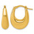 14K Yellow Gold Polished 7 mm X 16 mm Puffed Oval Hoop Earrings