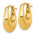 14K Yellow Gold Polished 7 mm X 16 mm Puffed Oval Hoop Earrings - View 2