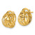 14K Yellow Gold Polished Diamond-Cut with Cut Out Floral Design Double Hoop Earrings, 14.6 mm - View 2