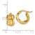14K Yellow Gold Polished Diamond-Cut with Cut Out Floral Design Double Hoop Earrings, 14.6 mm - View 3