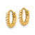 14K Yellow Gold Polished 2.25 mm Beaded Hinged Hoop Earrings, 11 mm Long - View 2