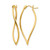 14K Yellow Gold Polished Fancy Hoop Earrings, 37 mm
