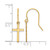 14K Yellow Gold Cross Dangle French Hook Drop French Wire Earrings - View 4