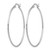 Sterling Silver Rhodium-Plated Polished Hinged Hoop Earrings, 41 mm - View 2
