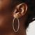 Sterling Silver Rhodium-Plated Polished Hinged Hoop Earrings, 41 mm - View 3