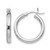 Sterling Silver Rhodium-Plated Polished Hinged Hoop Earrings, 19 mm