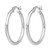 Sterling Silver Rhodium-Plated Polished Hinged Hoop Earrings, 30 mm, 2.5 mm Wide, Diamond-Cut - View 2
