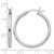 Sterling Silver Rhodium-Plated Polished Hinged Hoop Earrings, 30 mm, 2.5 mm Wide, Diamond-Cut - View 4