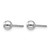 Sterling Silver Rhodium-Plated 4 mm Polished Ball Stud Earrings - View 2