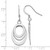 Sterling Silver Rhodium-Plated-Pltd Polished Shepherd Hook Dangle French Wire Earrings, 40 mm - View 4