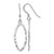 Sterling Silver Rhodium-Plated Diamond-Cut Shepherd Hook Dangle French Wire Earrings, 43 mm