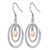 Sterling Silver Rhodium-Plated Cultured Freshwater Pearl Dangle French Wire Earrings, 42 mm - View 2