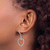 Sterling Silver Rhodium-Plated-Pltd Textured Heart Shepherd Hook Drop French Wire Earrings, 33 mm - View 3