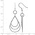 Sterling Silver Rhodium-Plated-Pltd Textured Shepherd Hook Dangle French Wire Earrings, 56.5 mm - View 4